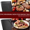 thumbnail image 2 of Parrilla eléctrica CUSIMAX Raclette 2 en 1 para barbacoa coreana y queso, placa reversible antiadherente, plancha para crepas con control de temperatura ajustable y 8 bandejas, 2 of 7