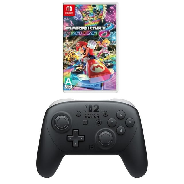 Control Pro Nintendo Switch 2 + Mario Kart 8 Deluxe Bundle para NSW