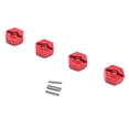 thumbnail image 1 of Vogacara Paquete de 4 acopladores hexagonales de 12mm, Control remoto, modelo de coche, piezas de mejora, suministros de repuesto para Wltoys 12428 12423 Kits de construcción modelo Rojo Vogacara FN010006-02, 1 of 5