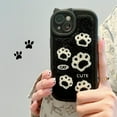 thumbnail image 3 of Cat Claws Cute Fall Winter Theme Plush Furry TPU Case Compatible with iPhone Case (iPhone 14,Black), 3 of 7