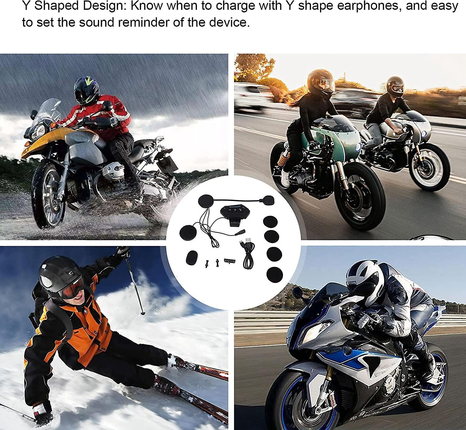 Helmet Hands-Free Bluetooth Intercom Headset Bt 5.0 With Microphone, Automatic Answer TX