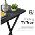 thumbnail image 4 of PetFurnishn 2-Pack Folding TV Tray Set, Black - Collapsible Portable Snack Serving Tables, Home Furniture for Living Room, Bedroom, and Kitchen, 4 of 10