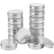 thumbnail image 1 of Paquete de 14 latas de hojalata de 2 oz con tapa de rosca, redondas, de aluminio, ideales para almacenar especias, dulces, té o para regalar (platino), 1 of 7
