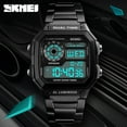 thumbnail image 3 of SKMEI Sport Montre pour Homme en Acier Inoxydable 5ATM Résistante à l'Eau Rétroéclairage Numérique Montre-Bracelet pour Homme Relógio Musculino Chronographe, 3 of 4