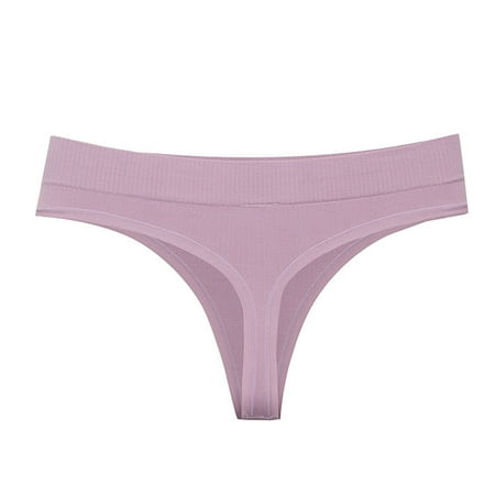 wo-fusoul Womens Underwear  Women s G-Strings & Thongs  Women s Solid Lace Plus Size High Waist Leak Proof Cotton Crotch Shorts Underwear Panties Purple 2XL