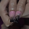 thumbnail image 3 of Tryvkinvive 24PCS Halloween Decoration Spooky Long Press On Nails Dead Tree Pattern Gradient False Nails Reusable Fake Nails for Halloween Gothic Party, 3 of 7