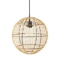 thumbnail image 6 of Pendant Ceiling Light Fixture, Brown Natural, Wood, Modern Contemporary Mid-Century Farmhouse, Mid Century Kitchen Room Cafe Bistro Restaurant Hospitality, 6 of 9