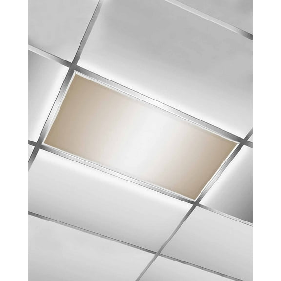 Beige White Ombre Fluorescent Light Covers for Ceiling Lights 4x2 feet,1 Pack Magnetic Light Filters for Classroom,Modern Gradient Abstract Art Fluorescent Light Shade Panel for Office School Drop