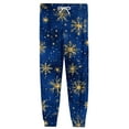 thumbnail image 6 of Iaqnaocc Christmas Pajama Pants Men Loose Pj Bottoms Casual Snowflake Print Pajama Pants Elastic Waist Comfy Pajama Pants with Pockets Royal Blue 2XL, 6 of 7