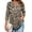 Leopard Brown, variant on Zeagoo Quarter Sleeve Tops for Women Tunic Blouses V Neck Tee Shirts Tunics Blouses for Women