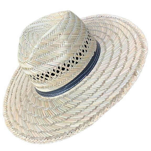 KONTONTY Quick Drying Woven Straw Hat Khaki Sun Hat Wide Brim for Hiking Cycling and Beach