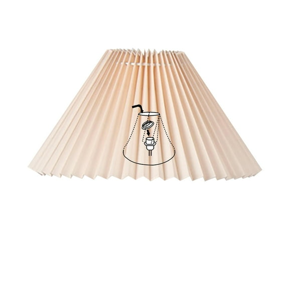 FSLiving Pink Pleated Mushroom Designed Fabric Lamp Shade Replacement, Slip UNO Fitter Art Cover, DIY Torchiere Shade Decorative for Ceiling Pendant Light Table Lamp Swag Lamp Wall Sconce