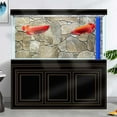 thumbnail image 2 of 72X16IN, Marble Aquarium Background, Art Marble Aquarium Background, Natural Marble Glass Terrarium Background with 8 EVA Double-Sided Tape, 2 of 6