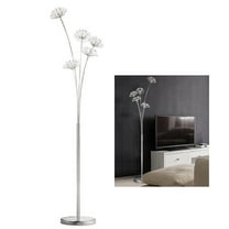 Crystal LED Floor Lamp Living Room Lighting Standing Lamp Tall Pole Shade 5 Head