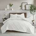 thumbnail image 2 of Madison Park Full/Queen Pacey 3-Piece Tufted Cotton Chenille Geometric Comforter Set, Off-White, 2 of 6