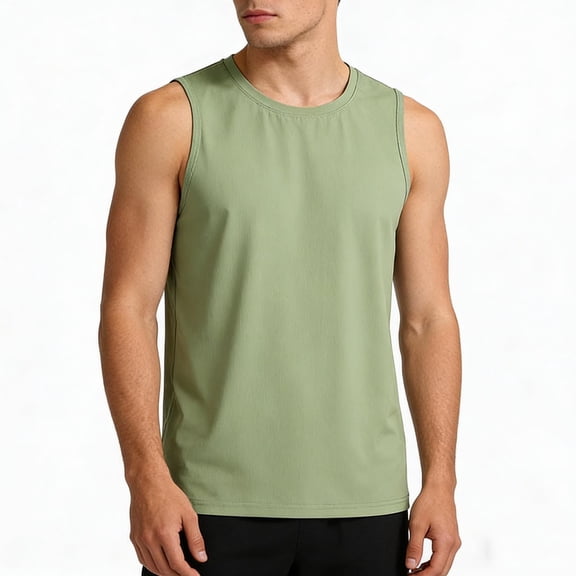 Kakii Men's Workout Tank Tops UPF 50 Swim Shirts Quick Dry Running Sleeveless UV Protection Muscle Tees