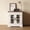 Brown 24 in, variant on Sideboard Buffet with Glass Doors, Buffet Cabinet with Storage, for Kitchen, Built-in Power Outlet, Pantry, Elegant Walnut Top Plate, Coffee Bar, Living Room