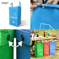 thumbnail image 6 of 3 Pack 40L Color-Coded Recycling Bins with Handles, for Paper Plastic Glass, Home Kitchen Garage, 6 of 9