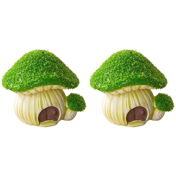 Dusknt Miniature Cottage, Cute Resin House Ornament, Simulation Cottage Decoration, Diy Aquarium Fish Tank Decor Desktop Scenery for Home Garden, 2Pc