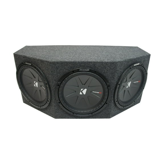 Kicker CompR CWR12 Triple 12" Subwoofer Loaded 1800 Watt Sub Box Final 1.3 Ohm