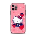 thumbnail image 1 of Phone Case for iPhone 15 14 13 11 12 Pro Max 7 8 Plus XS XR X 13mini 12mini Silicone Cover Cartoon Pink Hello Kitty LXY, 1 of 7