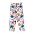 thumbnail image 4 of Naloa Rose Flowers Print Women’s Ultra-Soft Comfy Pajama Lounge Pants with Pockets & Drawstring, 4 of 8
