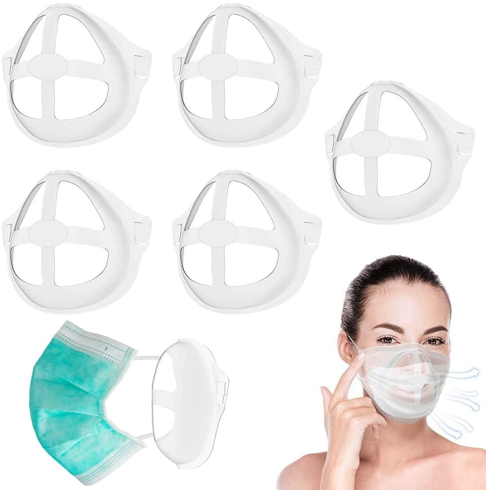 HuaCat Supports de Masque 3D Silicone pour Visage_Masque et Rouge à lèvres pour éviter Le démaquillage Améliore lespace respiratoire Aide à Respirer en Douceur pour Homme Femme Enfant Adulte 