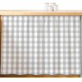 thumbnail image 2 of Buffalo Plaid Cabinet Curtains 28"W x 35L, Farmhouse Grey Checkered Vintage Rustic Under Sink Skirt for Bathroom Vanity Kitchen Self Adhesive, Dust-Proof Privacy Curtain for Closet Shelves Laundry, 2 of 9