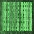 thumbnail image 1 of Ahgly Company Indoor Square Abstract Emerald Green Modern Area Rugs, 5' Square, 1 of 4