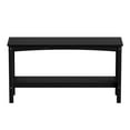 thumbnail image 3 of WestinTrends 55" Outdoor Patio HDPE Adirondack 2-Tier Shelf Console Table, Black, 3 of 16