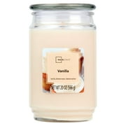 Mainstays Vanilla Scented Single-Wick Large Glass Jar Candle, 20 oz