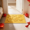 thumbnail image 4 of Heart Shaped Door Mat, Goldfish Pattern Non-Slip Welcome Mat, Gold Velvet Easy Clean Indoor Outdoor Entrance Rug for Holiday Home Decor, 4 of 5