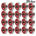 thumbnail image 2 of Miangastore 20pcs 608 2RS Inline Roller Skate Wheel Bearing Anti-rust Skateboard Wheel Bearing Sealed ABEC-9 (Red), 2 of 8