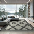 thumbnail image 2 of ODIKA 8'x10' Washable Area Rug Durable, Non-Slip Diamond Grid Checkered Contemporary Geometric Lattice Design for Living Room, Under Sectional, Family, 2 of 7