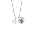 thumbnail image 2 of Delight Jewelry Three Lucky 7s Silvertone Script Initial Disc - I - Charm Necklace, 20"+3", 2 of 4