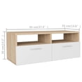 thumbnail image 2 of vidaXL TV Stand TV Console Sideboard TV Unit Media Unit 2 Pcs Engineered Wood, 2 of 5