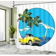 thumbnail image 5 of Ambesonne Colorful Shower Curtain, Nostalgic Chevy Car, 69"Wx84"L, Multicolor, 5 of 5