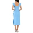 thumbnail image 3 of INSPIRE CHIC Women's Sleeveless Square Neck Ruffle Cocktail Midi Dress L Light Blue, 3 of 6