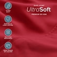 thumbnail image 4 of Bare Home Luxury Bed Sheet Set - Premium 1800 Collection - 6 Piece - Queen, Red, 4 of 9