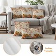 thumbnail image 3 of Green Orange Blue Pumpkin Outdoor Pillow Covers, Waterproof Decorative Throw Pillowcases Set of 2, Thanksgiving Fall Leaves Weeping Couch Cushion Cases with Zipper for Patio Garden Sofa 18"x18", 3 of 9