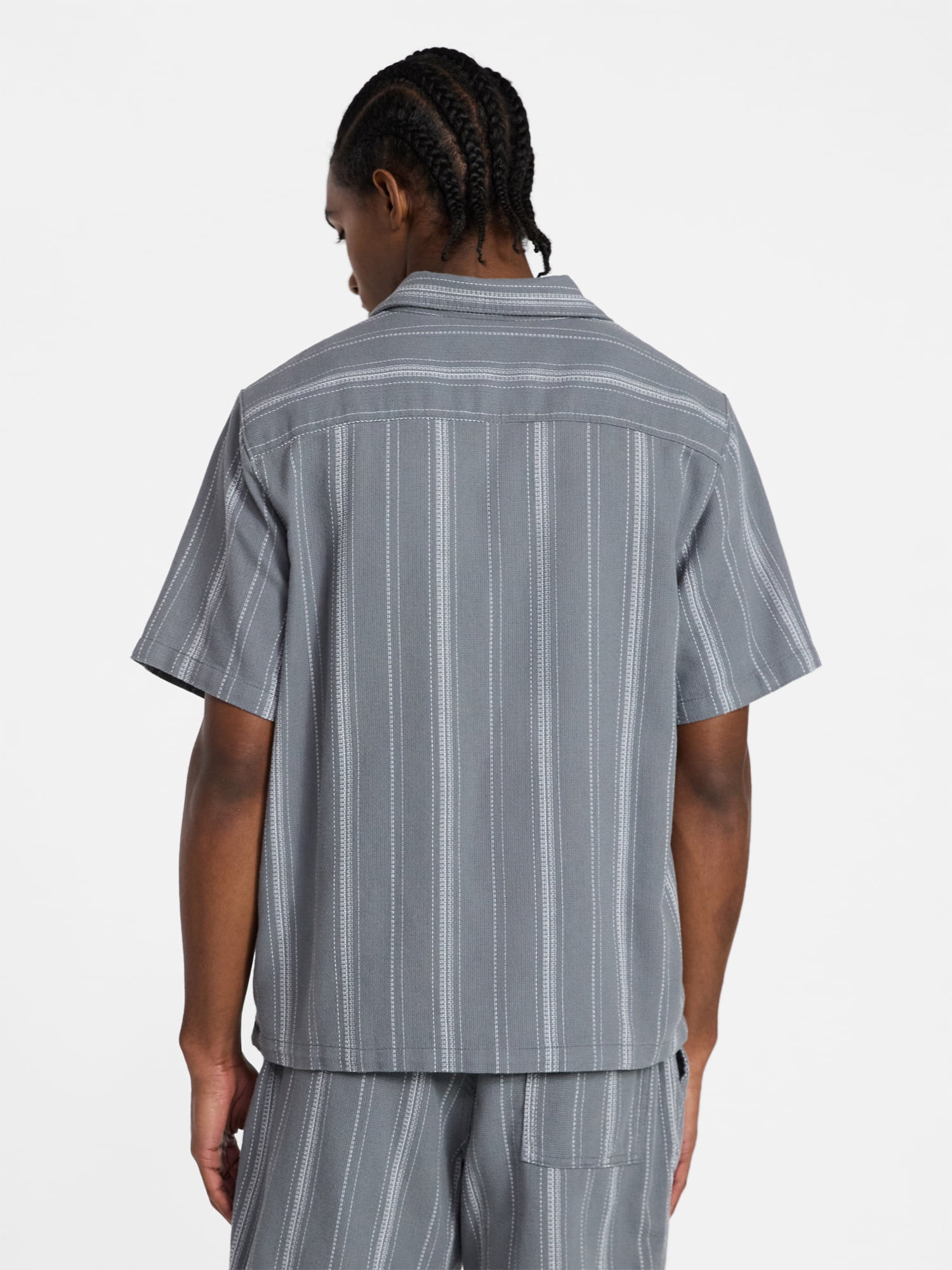 No Boundaries Textured Shirt with Short Sleeves, Men's XS-4XLT