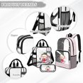 thumbnail image 3 of Xoenoiee Axolotl Music Note Print Clear Backpack for Kids Girls 3 Pieces School Bag Set with Lunch Box Pencil Case, Lightweight Bookbag Teen Back Packs Transparent Satchel Travel Daypack Bagpack, 3 of 5