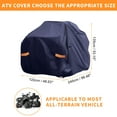 thumbnail image 5 of Unique Bargains Housse de VTT pour Can-am Outlander MAX XT DPS/XT-P Imperméable 4 Roues Housse de Quad Extérieur Soleil Pluie Rangement Protection 210D-PU 245x122x135cm Bleu Marine, 5 of 5