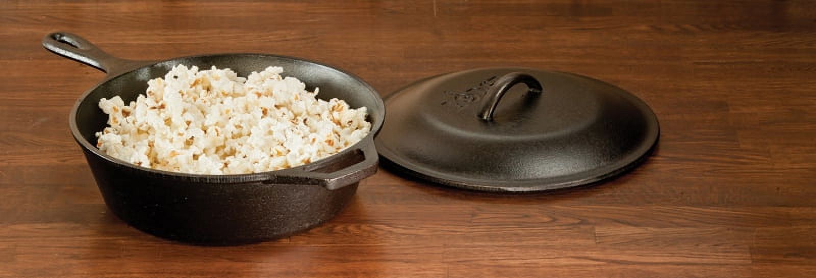 Lodge 5-Quart Pre-Seasoned Cast Iron Deep Skillet with Lid photo 5