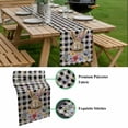 thumbnail image 5 of Bunny Easter Table Runner - 70 Inch Long, Kitchen Dining Table Runner Dresser Scarves, Black Plaid Spring Floral Pastoral Retro Art Farmhouse Decor for Coffee Tables Wedding Party Banquet, 5 of 8
