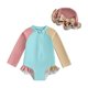 thumbnail image 1 of Odeerbi 0-2 Años Trajes de Baño de Una Pieza Para Entrenamiento Atlético Con Gorro de Natación Para Niñas Traje de Baño de Una Pieza Para Entrenamiento Atlético Surfing Swimwear, 1 of 3