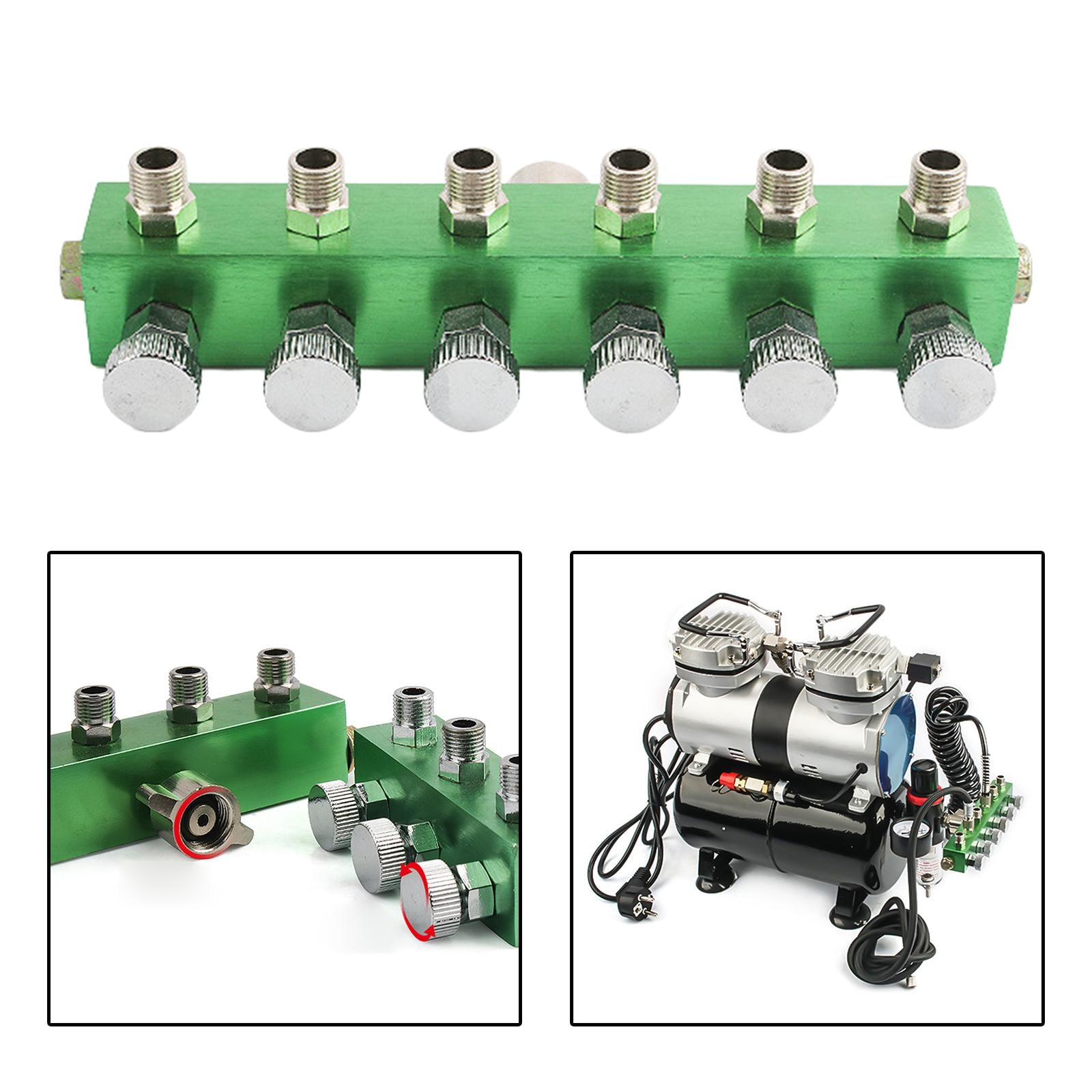 Airbrush with Metered Airbrush with 1/4" BSP Female Air Inlet & 1/8" BSP Male Air Outlets, Airbrush Supplies Materials