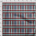 thumbnail image 3 of oneOone Viscose Chiffon Gray Fabric Madras Check Craft Projects Decor Fabric Printed By The Yard 42 Inch Wide, 3 of 4