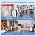 thumbnail image 3 of Instant Open Mesh Laundry Hamper, Collapsible Basket with Side Pocket, Foldable Dirty Clothes Hamper with Sturdy Reinforced Handles for Dorm Bedroom Travel Storage, 18.5×11.8×11.8in(B), 3 of 5