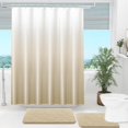 thumbnail image 2 of Buganda Light Beige Ombre Shower Curtain, Waterproof & Mildew Resistant Bathroom Curtain, Heavy Duty with 12 Hooks, 72x72 Inches, 2 of 9